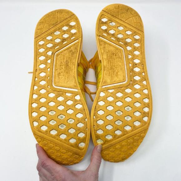 Adidas Yellow/Orange NMD R1 Casual Sneakers Lace Up Men's Size 13 EUC - Picture 6 of 9